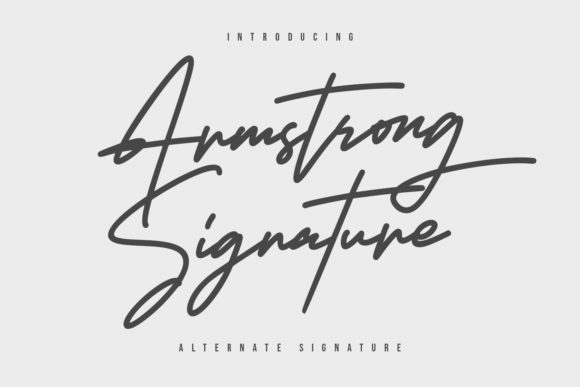 Armstrong Signature Font for Bold Campaigns