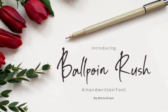Ballpoin Rush: A Delicate Handwritten Font for Branding