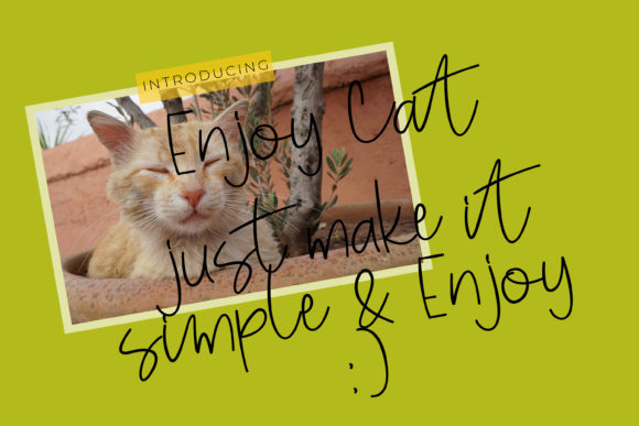 Enjoy Cat: A Handwritten Font for Clear Campaigns