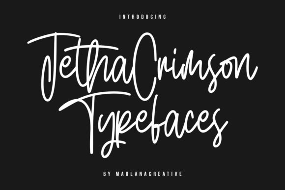 Jetha Crimson: A Modern Script Font for Editorial Design