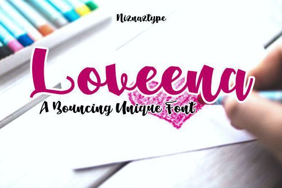 Loveena: A Handwritten Font for Editorial Elegance