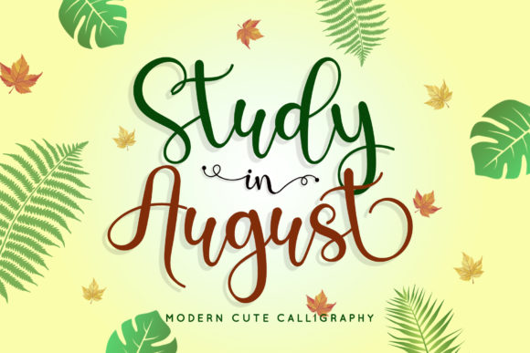 Study in August: A Handwritten Font for Polished Brands